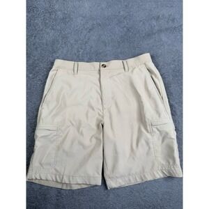 Chaps Ralph Lauren Golf Shorts 32 Cargo Tan Beige Pockets‎ Stretch Quick Dry Men
